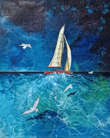 Odisea Nocturna 绘画 标题为“Odisea Nocturna” 由Anel Saenz, 原创艺术品, 丙烯