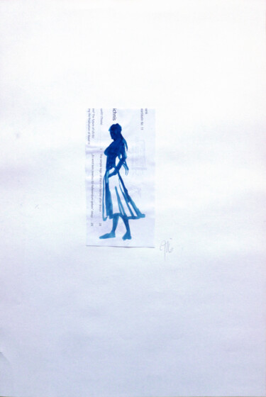 Figur in Silhouette. Рисунок под названием "Figur in Silhouette." - Götz Wiedenroth, Подлинное произведение искусства, Акварель