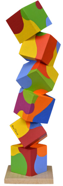 Rzeźba zatytułowany „Totem” autorstwa Pedrola Alban, Oryginalna praca, Drewno
