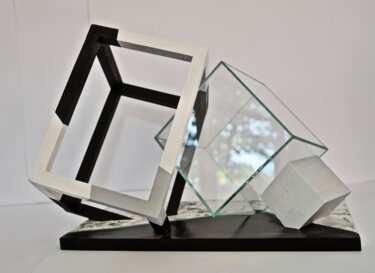 "Frontières visibles…" başlıklı Heykel Pedrola Alban tarafından, Orijinal sanat, Ahşap