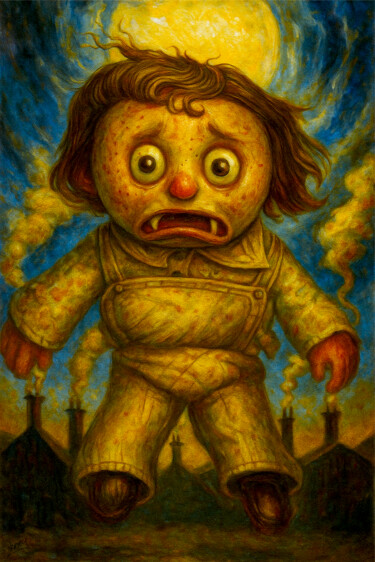 "Vincent The Vampire…" başlıklı Tablo Spencer Derry tarafından, Orijinal sanat, AI tarafından oluşturulan görüntü