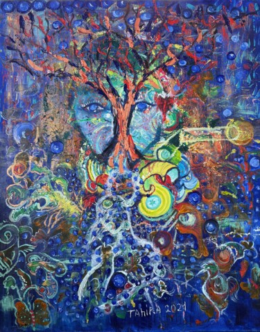 "Paradise lost in th…" başlıklı Tablo Tahira Quliyeva tarafından, Orijinal sanat, Petrol Ahşap Sedye çerçevesi üzerine monte…