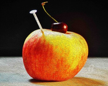제목이 "Nail Apple Cherry I"인 사진 Charles Talkoff로, 원작, 디지털