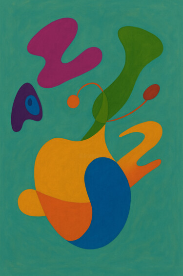 Mécanique des Couleurs Vives 数字艺术 标题为“Mécanique des Coule…” 由Yahya Ahssaini, 原创艺术品, 数字油画