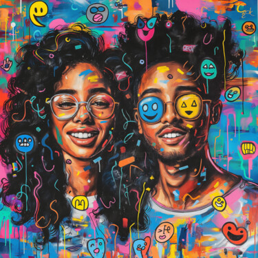 Authentic Happiness Urban Canvas "Authentic Happiness…" başlıklı Dijital Sanat Anna Burger tarafından, Orijinal sanat, Dijital Resim