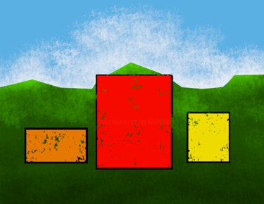 Three Oblongs In A Landscape