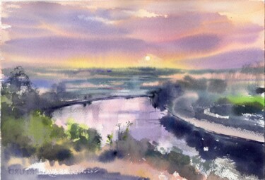 "The dawning" başlıklı Tablo Alla Prisakar tarafından, Orijinal sanat, Suluboya