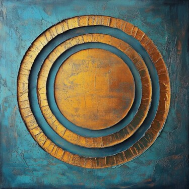 数字艺术 标题为“Golden Eclipse – AI…” 由Yuliya Samoilava (JuliettaArt), 原创艺术品, AI生成的图像