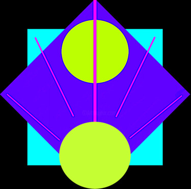 Geometric Shape Symmetry 2c Arte digitale intitolato "Geometric Shape Sym…" da Ken Lerner, Opera d'arte originale, Lavoro digitale 2D