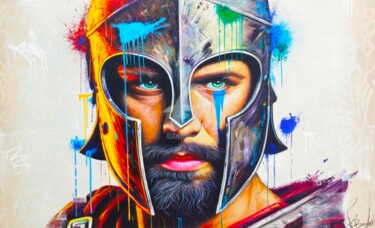 L’Œil du Gladiateur "L’Œil du Gladiateur" başlıklı Tablo Vincent Bardou tarafından, Orijinal sanat, Petrol Ahşap Sedye çerçevesi üzerine monte e…