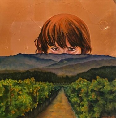 绘画 标题为“Eyes on You” 由Elise Acosta, 原创艺术品, 油 安装在木质担架架上