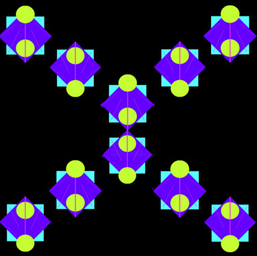 Geometric Shape Symmetry 2c2 Arte digitale intitolato "Geometric Shape Sym…" da Ken Lerner, Opera d'arte originale, Lavoro digitale 2D