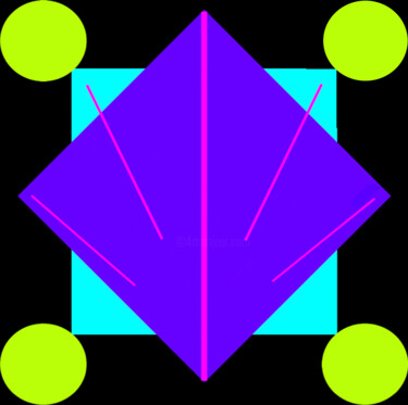 Geometric Shape Symmetry 2e Arte digitale intitolato "Geometric Shape Sym…" da Ken Lerner, Opera d'arte originale, Lavoro digitale 2D