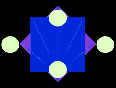 Geometric Shape Symmetry 2f4 Arte digitale intitolato "Geometric Shape Sym…" da Ken Lerner, Opera d'arte originale, Lavoro digitale 2D