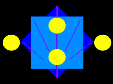 Geometric Shape Symmetry 2g2 Digitale Kunst getiteld "Geometric Shape Sym…" door Ken Lerner, Origineel Kunstwerk, 2D Digital Work
