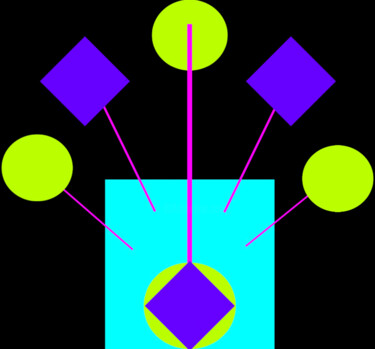 Geometric Shape Symmetry 2h Arte digitale intitolato "Geometric Shape Sym…" da Ken Lerner, Opera d'arte originale, Lavoro digitale 2D