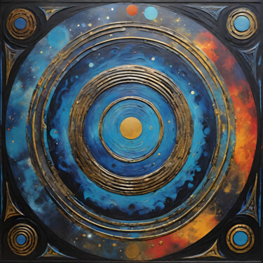 Ancient mystic mandala Arte digitale intitolato "Ancient mystic mand…" da Meahau, Opera d'arte originale, Immagine generata dall'IA