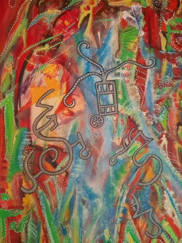 Pintura intitulada "Kennen Sie Falco?" por Éric Saouli, Obras de arte originais, Acrílico