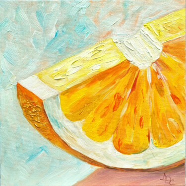 绘画 标题为“Juicy Orange Slice…” 由Olga Dar, 原创艺术品, 油