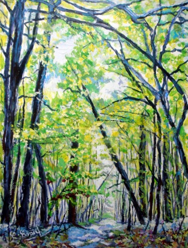 Schilderij getiteld "Coup de soleil (Boi…" door Claude Evrard, Origineel Kunstwerk, Acryl Gemonteerd op Plexiglas