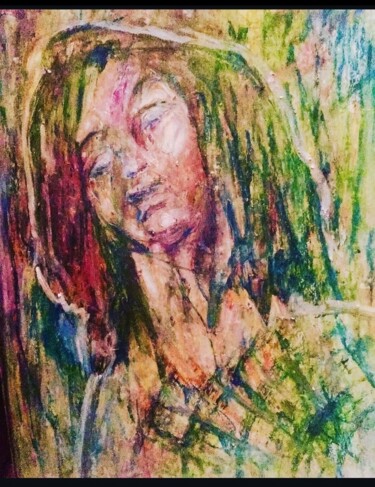 Desenho intitulada "Reggae Rasta" por Guillaume Grenier-Fontaine, Obras de arte originais, Pastel