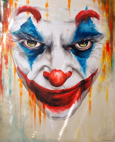 Pittura intitolato "Oilpainting "Joker:…" da Natalia Bazyliuk, Opera d'arte originale, Olio