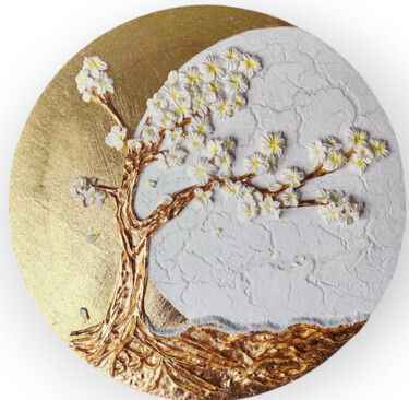 Pittura intitolato "Bonsai" da Loremar, Opera d'arte originale, Argilla Montato su Telaio per barella in legno