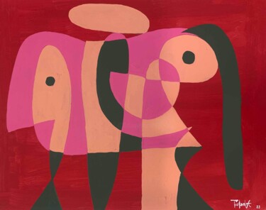 Retrato Rosa 绘画 标题为“Retrato Rosa” 由Enrique Pichardo, 原创艺术品, 丙烯
