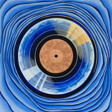 제목이 "Space melodies. Blu…"인 미술작품 Tetiana Gryshchenko로, 원작, 아크릴 나무 들것 프레임에 장착됨