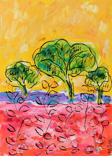 "Pink beach" başlıklı Tablo Jean Mirre tarafından, Orijinal sanat, Petrol