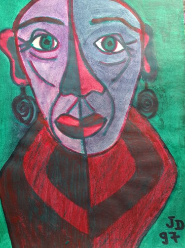Painting titled ""  Le   Rappeur  "" by Jacques Desvaux (JD), Original Artwork, Acrylic