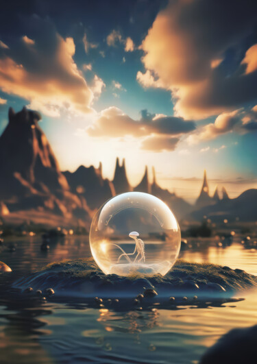 Bubule_Le pêcheur_Fisherguy Digital Arts titled "Bubule_Le pêcheur_F…" by Ugo Van Deeck, Original Artwork, AI generated image