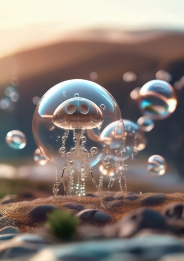 Waterstronaute 1 数字艺术 标题为“Waterstronaute 1” 由Ugo Van Deeck, 原创艺术品, AI生成的图像