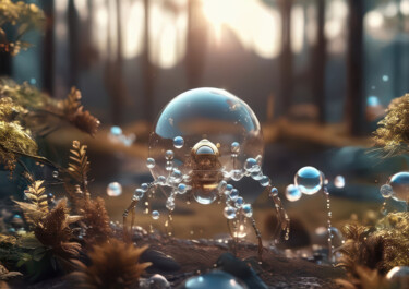 Watertonaute 2 数字艺术 标题为“Watertonaute 2” 由Ugo Van Deeck, 原创艺术品, AI生成的图像