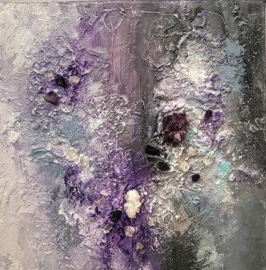 Amethyst edge Painting titled "Amethyst edge" by Veronika Obushikhina, Original Artwork, Acrylic