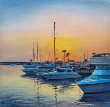 Painting titled ""Where Rest Begins"" by Vitaly Moiseev, Original Artwork, Oil Mounted on Cardboard
