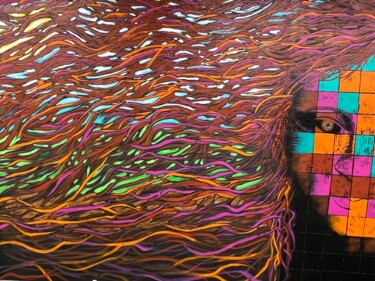 Schilderij getiteld "Digital Dreams the…" door Paul Wyss, Origineel Kunstwerk, Acryl