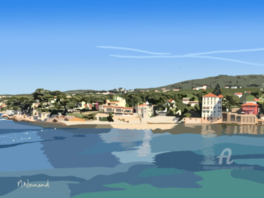 2025-07-08 Baie de Bandol (83009) "2025-07-08 Baie de…" başlıklı Dijital Sanat Michel Normand tarafından, Orijinal sanat, Dijital Resim
