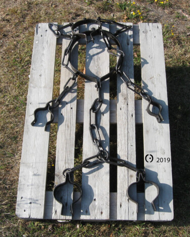 Full Body Harness Scultura intitolato "Full Body Harness" da Christian Envall, Opera d'arte originale, Metalli