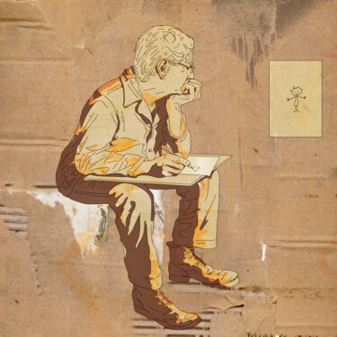 Artes digitais intitulada "abzeichnen" por Hubert Egartner, Obras de arte originais, Foto Montagem