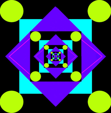 Digitale Kunst getiteld "Geometric Shape Sym…" door Ken Lerner, Origineel Kunstwerk, 2D Digital Work