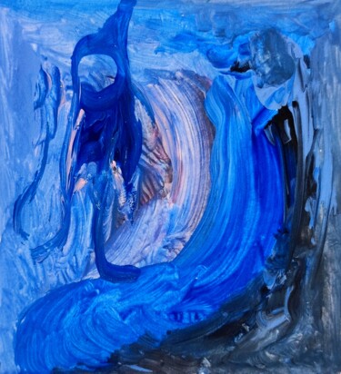 "Blue suicide attemp…" başlıklı Tablo Milto Sideris tarafından, Orijinal sanat, Akrilik