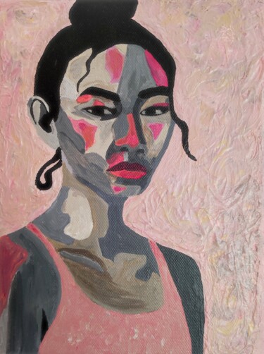 Resolved (from the “Unapologetic” series) 绘画 标题为“Resolved (from the…” 由Nina Lorkovic, 原创艺术品, 丙烯 安装在木质担架架上
