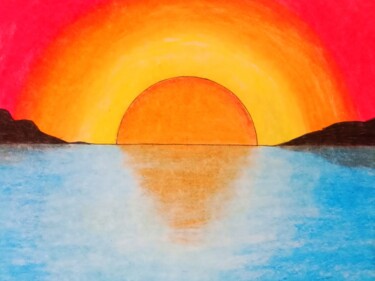 "Sunset 🌇" başlıklı Resim Mygallery Artist tarafından, Orijinal sanat, Akrilik