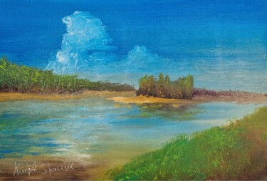 Peinture intitulée "La Loire Nature Pure" par Michel Schaillée, Œuvre d'art originale, Huile Monté sur Châssis en bois