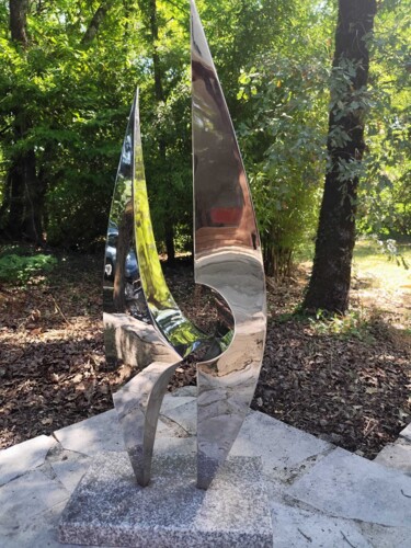 Hommage à la Forme Escultura intitulada "Hommage à la Forme" por Karen Mathers, Obras de arte originais, Aço inoxidável