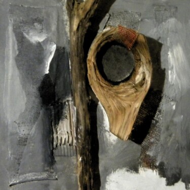 Painting titled "Untitled ( Nature n…" by Irvin Grassi, Original Artwork, Collages Mounted on Wood Stretcher frame