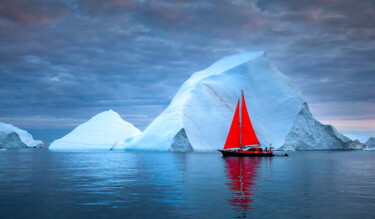 绘画 标题为“Sunset Greenland” 由Sergey Agapov, 原创艺术品, 数码摄影