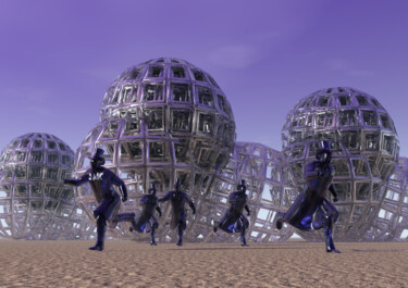 제목이 "Aluminium Uprising"인 디지털 아트 Russell Newell로, 원작, 3D 모델링