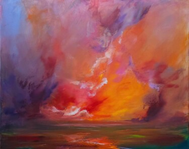 Pittura intitolato "Beyond Endless Sun" da Sophia Kühn, Opera d'arte originale, Acrilico Montato su Telaio per barella in le…